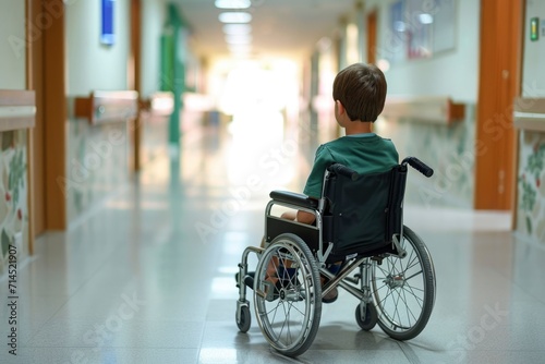 Photo of a child sitting in a wheelchair