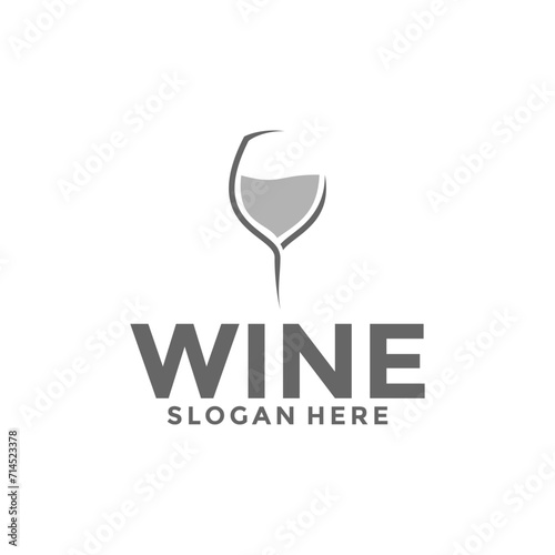 Wine logo. Logo for a liquor store, restaurant, or bar. Logo, wine logo design template
