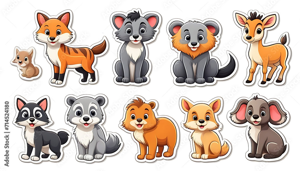 Fototapeta premium set of animals
