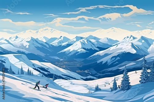 Snowboarding Adventure in Mountain Landscape. © Henry Saint John