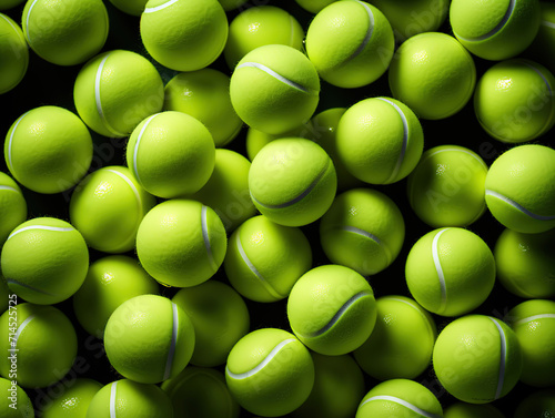 Eyecatching Top view of new tennis balls with copy space © hassanmim2021