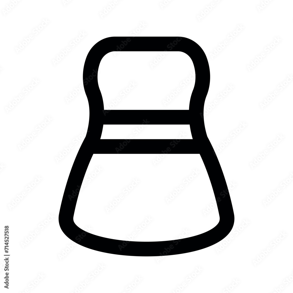 Illustration vector graphic icon of Dress. Outline Style Icon. Clothes Themed Icon. Vector illustration isolated on white background. Perfect for website or application design. Illustration vector graphic icon of Dress. Outline Style Icon. Clothes Themed Icon. Vector illustration isolated on white background. Perfect for website or application design.
