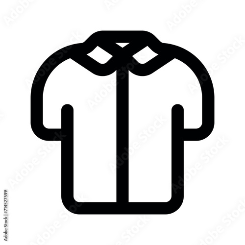 Illustration vector graphic icon of Shirt. Outline Style Icon. Clothes Themed Icon. Vector illustration isolated on white background. Perfect for website or application design.