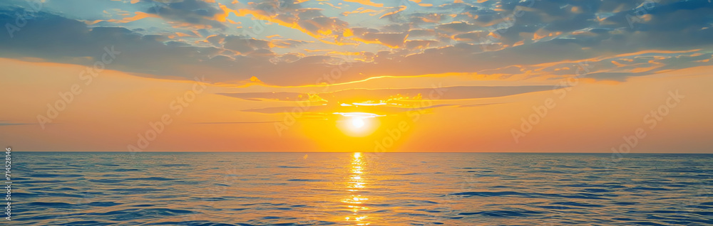 sun on the sea, AI generated