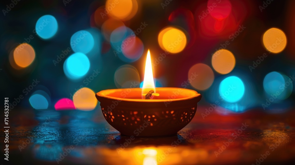 Mesmerizing Festival of Lights, Bokeh Candle Flame Ai Generated Mesmerizing Festival of Lights, Bokeh Candle Flame Ai Generated