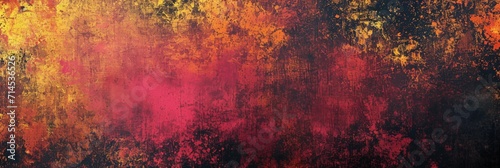 Grunge Background Texture in the Colors Raspberry Red, Golden Yellow & Black created with Generative AI Technology