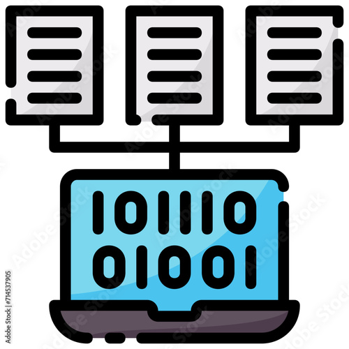 converting data filled outline vector icon