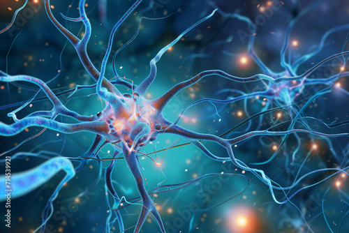 3d rendered illustration of neuron, dementia