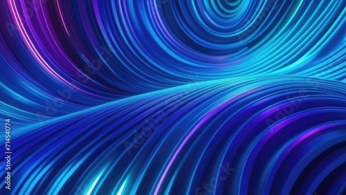 Blue iridescent background made of glowing blue lines