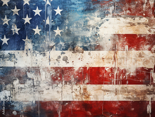 Awesome Patriotic red white and blue wall background texture
