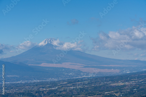 伊豆スカイラインの西丹那駐車場から見る富士山の風景