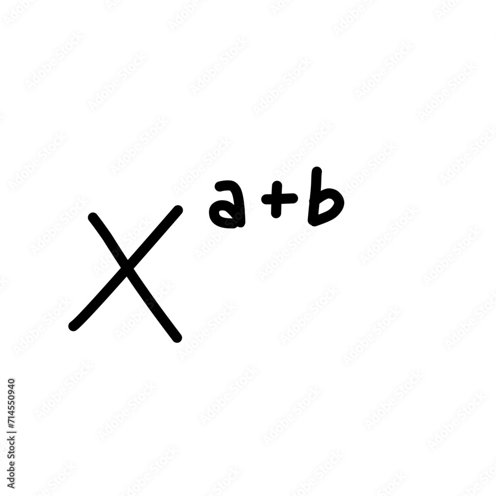Hand Drawn Exponent Symbol Doodle 