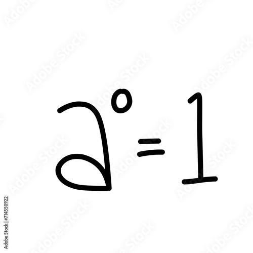 Hand Drawn Exponent Symbol Doodle 