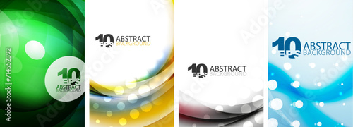 Set of blur waves poster backgrounds. Vector illustration For Wallpaper, Banner, Background, Card, Book Illustration, landing page