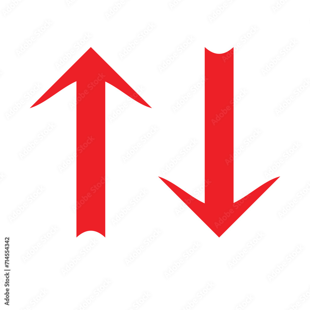 Up and down arrow flat style. Vector illustration icon isolated on white background 4 3 2 Up and down arrow flat style. Vector illustration icon isolated on white background 4 3 2