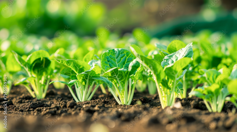 Young Green Lettuce Growing in Garden Soil
Young Green Lettuce Growing in Garden Soil