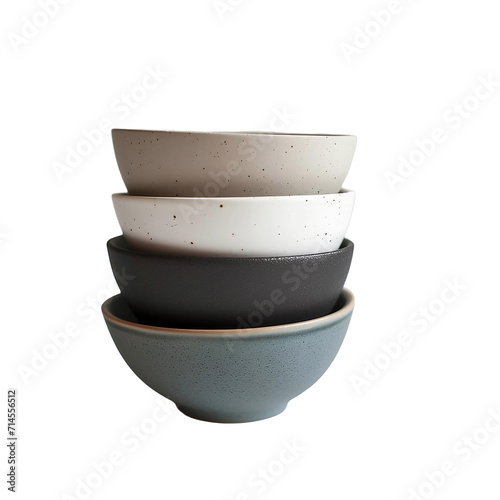 Stacked matte bowl