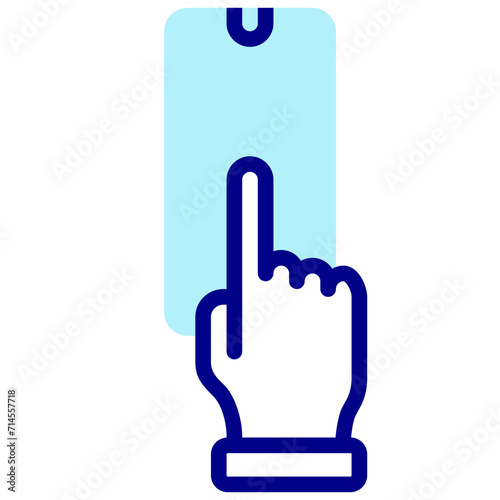 phone tap filled outline vector icon