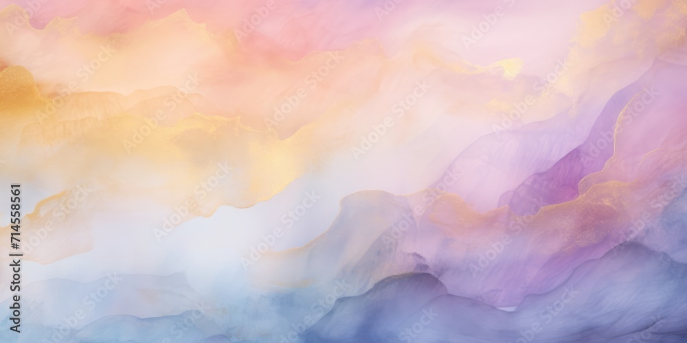 Soft pastel watercolor blend creating a tranquil and dreamlike abstract background