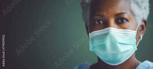 An elderly female physician, generative AI photo