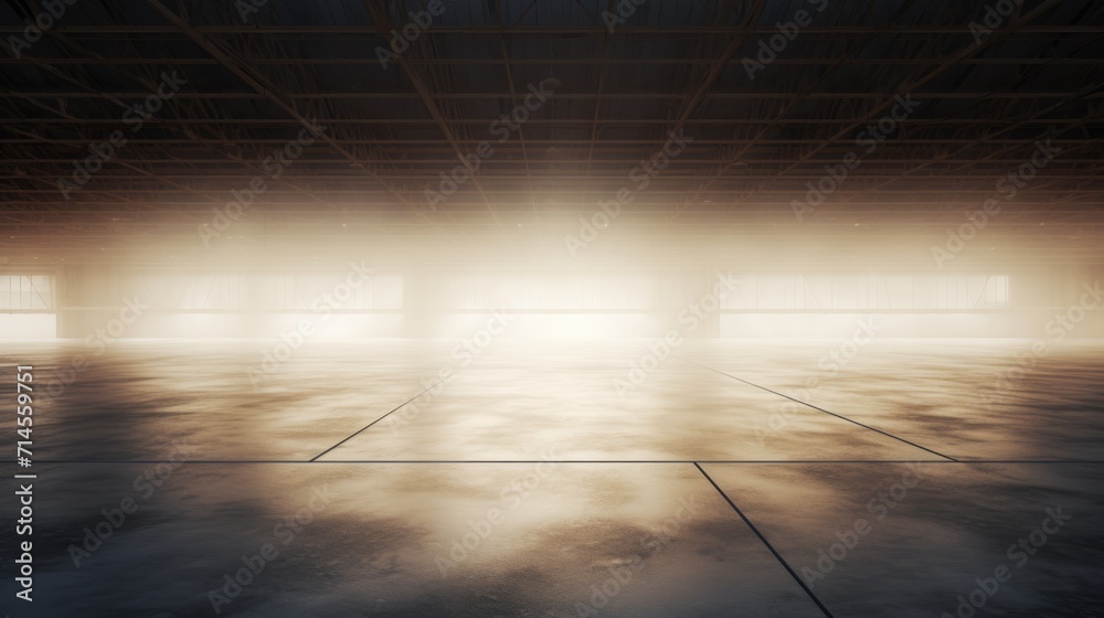 Sunlight glow in Empty Warehouse