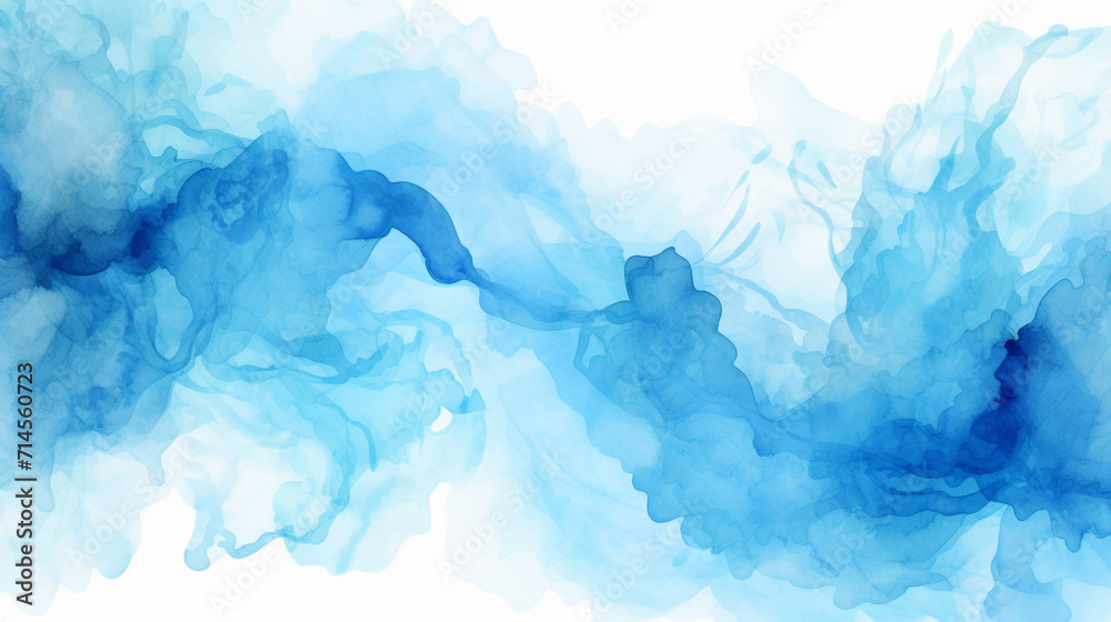 Blue watercolor background for textures backgrounds and web banners design - obrazy, fototapety, plakaty 
