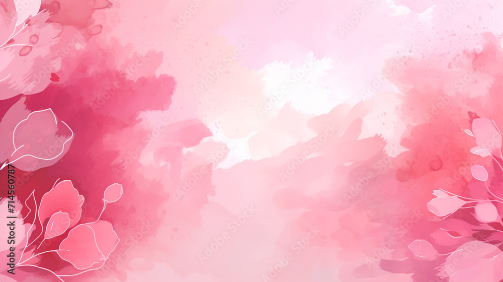 Pink watercolor background for textures backgrounds and web banners design