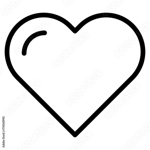 Heart line icon, concept of love isolated on white