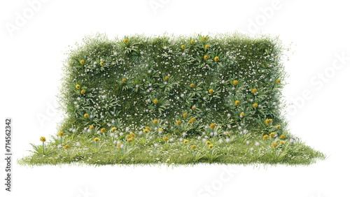 grass and flower backdrop, grass and flower background, flower background, beauty backgroup, isolate grass and flower #714562342