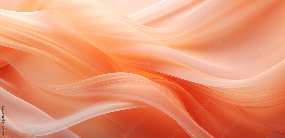 Fototapeta premium Abstract Modern digital 3D background peach fuzz pantone colors wallpaper template. banner
