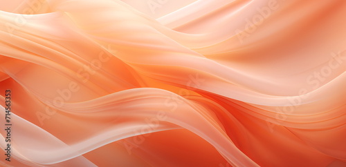 Abstract Modern digital 3D background peach fuzz pantone colors wallpaper template. banner