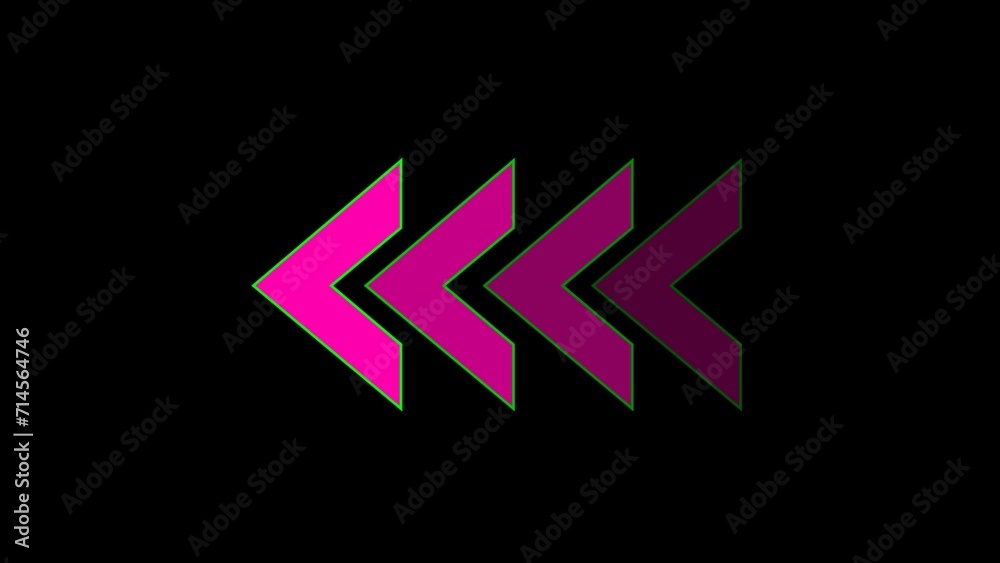 Pink neon arrow with glowing effect. arrow sign, Safety type. 3D rendering, realistic isolated neon sign of Arrow logo decoration and template covering on the black background. Pink neon arrow with glowing effect. arrow sign, Safety type. 3D rendering, realistic isolated neon sign of Arrow logo decoration and template covering on the black background.