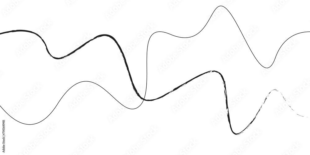 abstract wavy background. Thin line wavy background. Vector illustration. Vector black underlines, smooth end squiggly horizontal curvy squiggles. Thin dark lines on white. Editable stroke. abstract wavy background. Thin line wavy background. Vector illustration. Vector black underlines, smooth end squiggly horizontal curvy squiggles. Thin dark lines on white. Editable stroke.