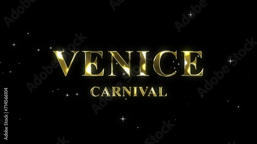 venice carnival gold animated happy venice carnival gold with sparkling star alpha particles looping 4k photo