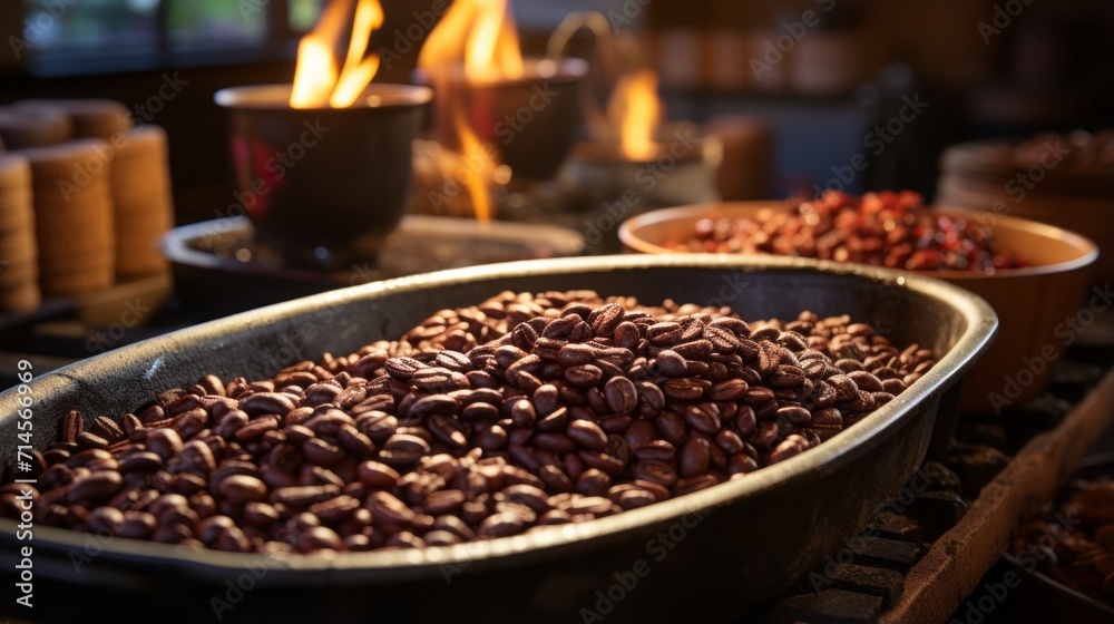 Premium Arabica coffee processing, traditional grinding process Premium Arabica coffee processing, traditional grinding process