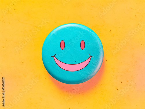 smiley face on a yellow background