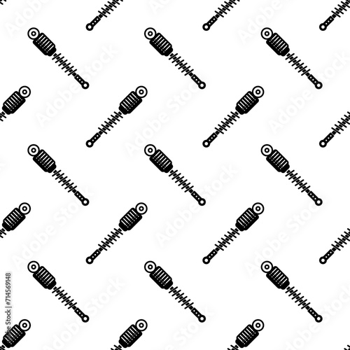 Shock Absorber Icon Seamless Pattern, Damper Icon, Hydraulic, Spring, Mechanical Device Used To Absorb, Damp Shock Impulses