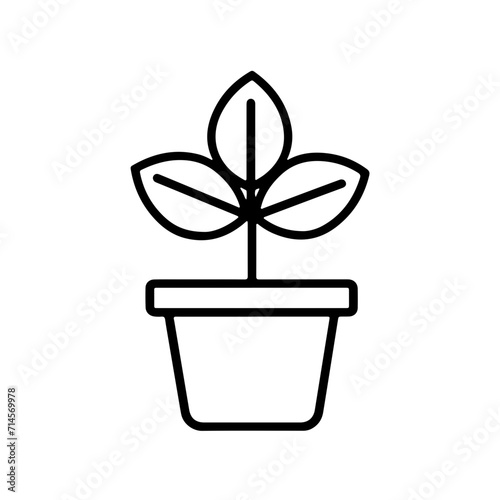 Minimalistic Plant Pot Icon