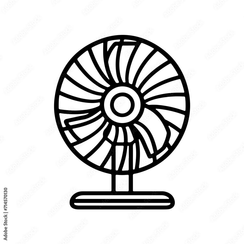 Minimalistic Electric Fan Icon Minimalistic Electric Fan Icon