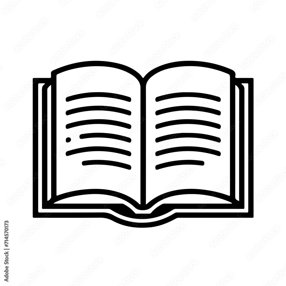 Minimalistic Black Line Book Icon Minimalistic Black Line Book Icon