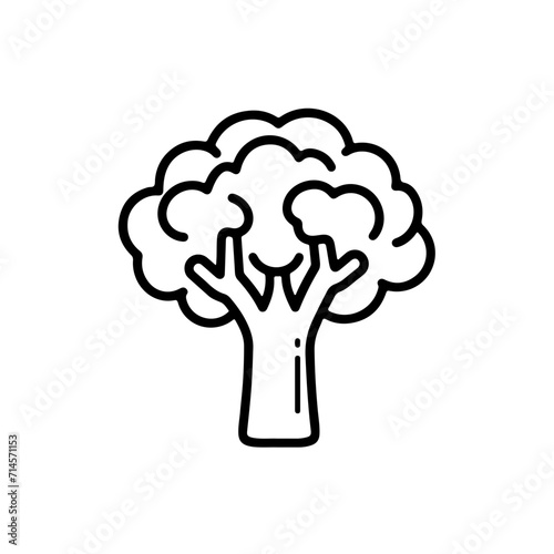 Minimalistic Broccoli Icon