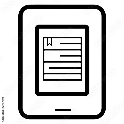 Minimalistic Ebook Reader Icon