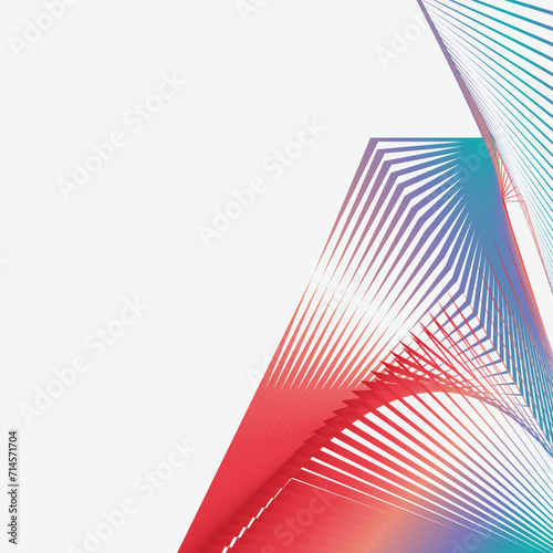 abstract background with geometric  technology  lines on left and empty space for text on right, banner deign, broacher