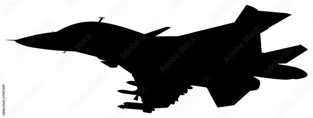 Silhouette of the Jet Fighter, Fighter aircraft are military aircraft ...