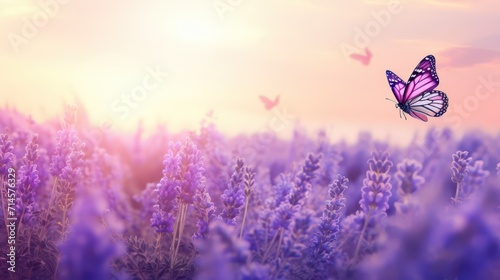 lavender field in the morning © Sania