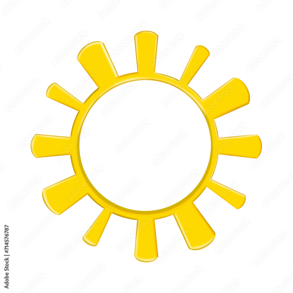sun icon isolated on transparent background