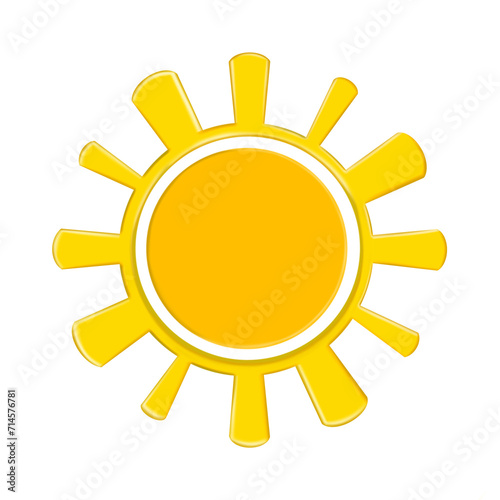 sun icon isolated on transparent background