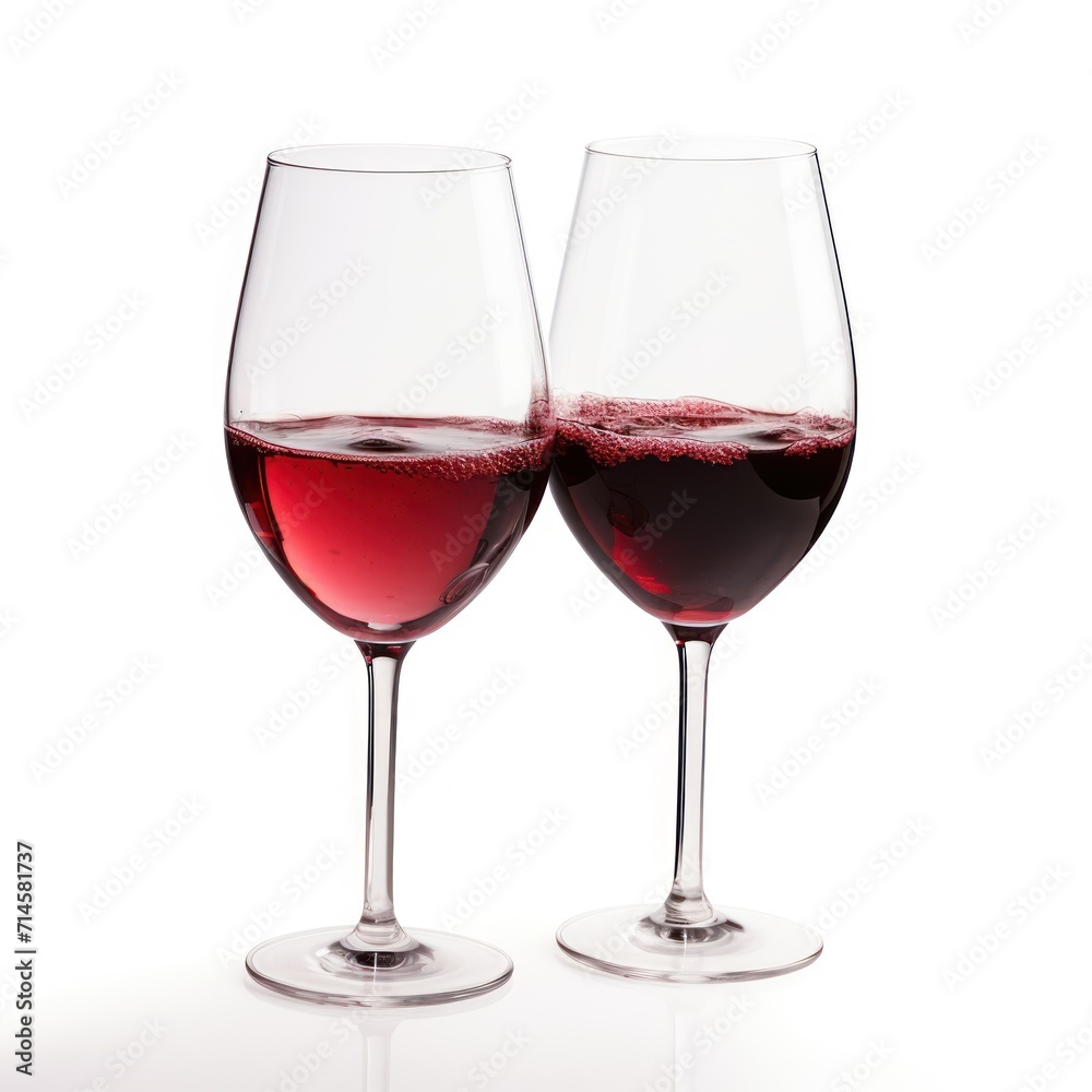 wine glasses toasting with splash on white background wine glasses toasting with splash on white background