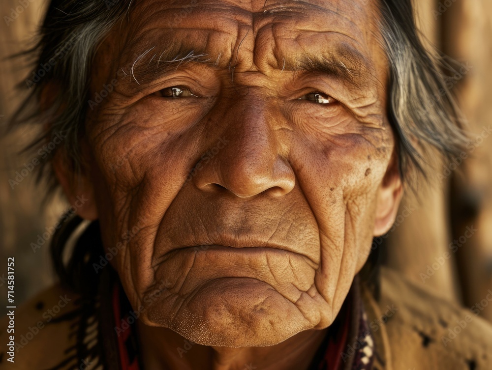 A wise elderly man, his weathered face speaks of a life rich in wisdom and experience. Generative AI. A wise elderly man, his weathered face speaks of a life rich in wisdom and experience. Generative AI.