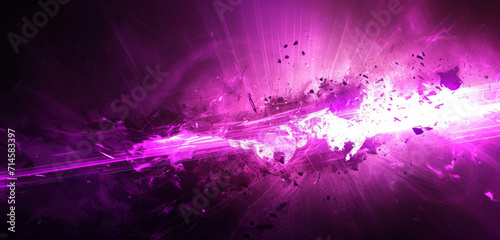 Fotografiet Purple abstract light burst with radiant energy and texture.
